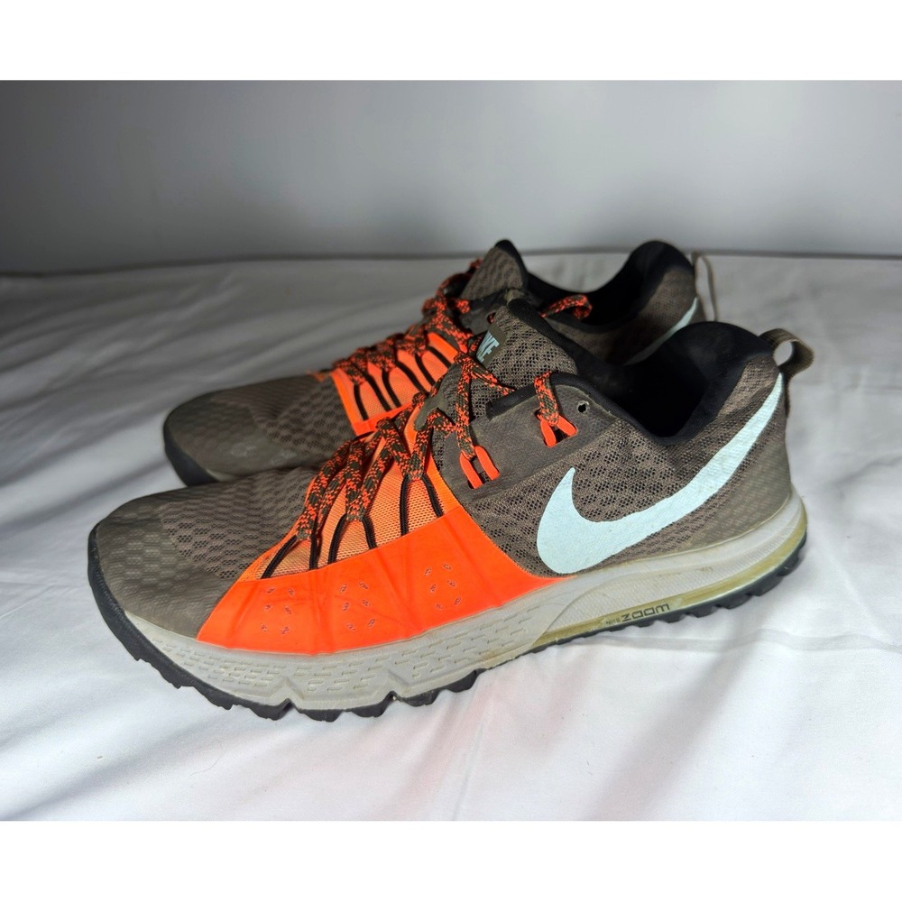 Nike Air Zoom Wildhorse 5 Men's Trail Running Shoes Size 8 Brown Orange